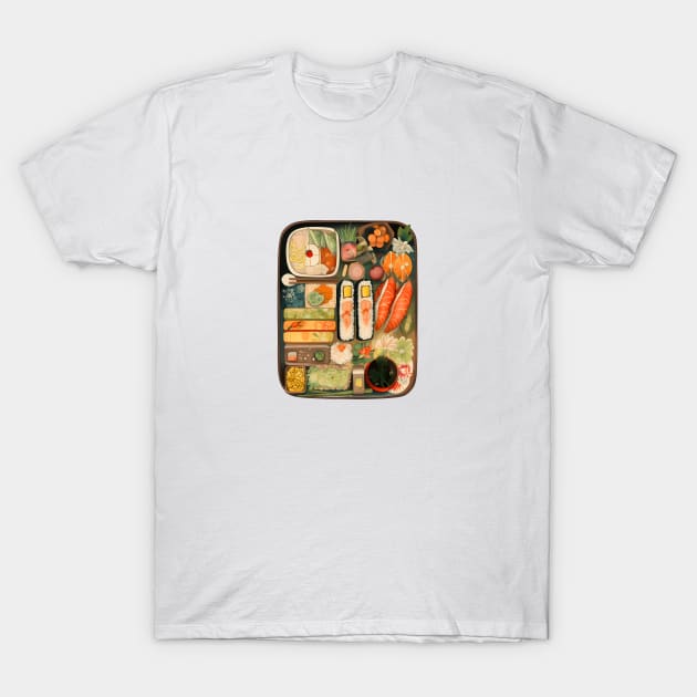 Delicious Sushi Bento box T-Shirt by WaffleWapol